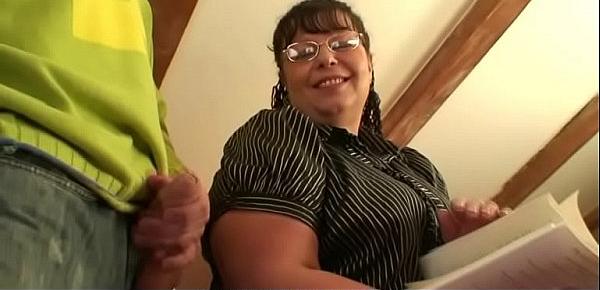 Busty bookworm bitch picked up and doggy-fucked